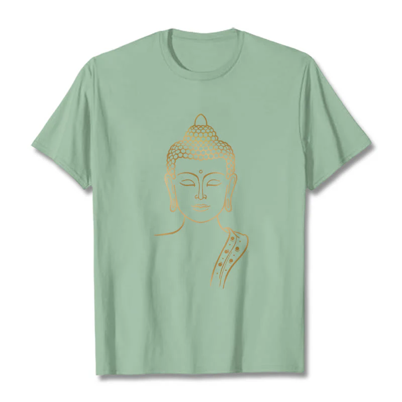 Buddha Stones Złoty Budda w Głębokiej Medytacji Koszulka T-shirt - Image 15