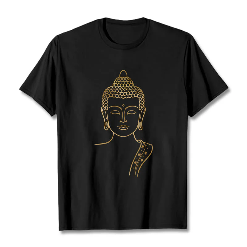 Buddha Stones Złoty Budda w Głębokiej Medytacji Koszulka T-shirt - Image 7