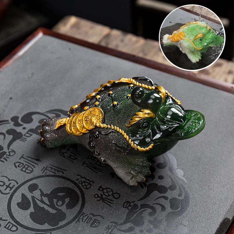 Buddha Stones Zmieniające Kolor FengShui Bogactwo Szczęśliwa Żaba Miedziana Moneta Herbata Zwierzę Żywica Figurka Dekoracja - Image 20