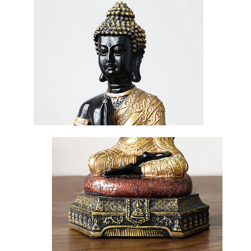 Buddha Stones, żywiczna statua Buddy Współczucia, dekoracja - Image 21