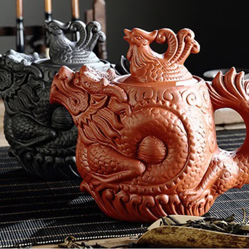 Ceramiczny czajniczek Vintage Dragon Phoenix - Image 10