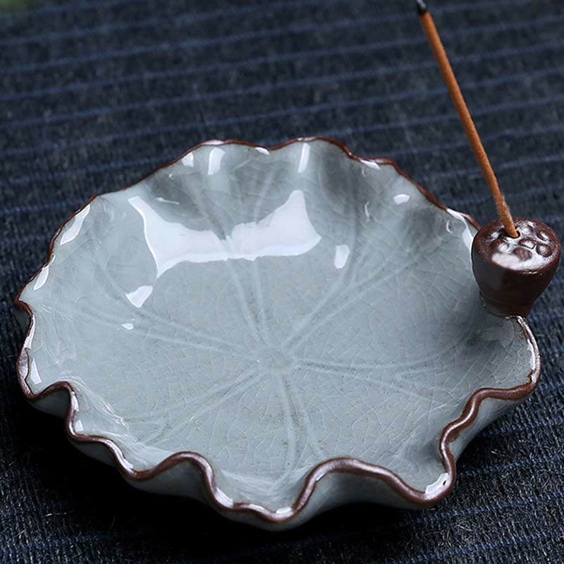 Ceramiczny palnik kadzideł Spiritual Backflow Lotus Plum Blossom Square - Image 5