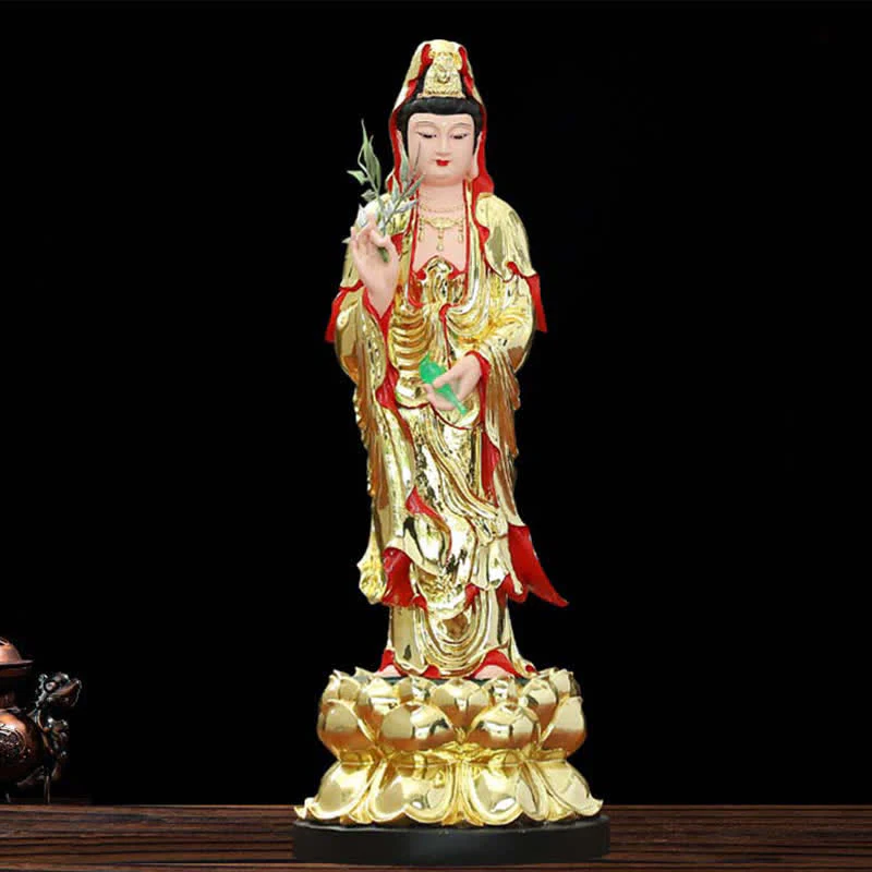 Chenrezig Bodhisattwa Awalokiteśwara Figurka Harmonia Żywica Dekoracja Domu - Image 5