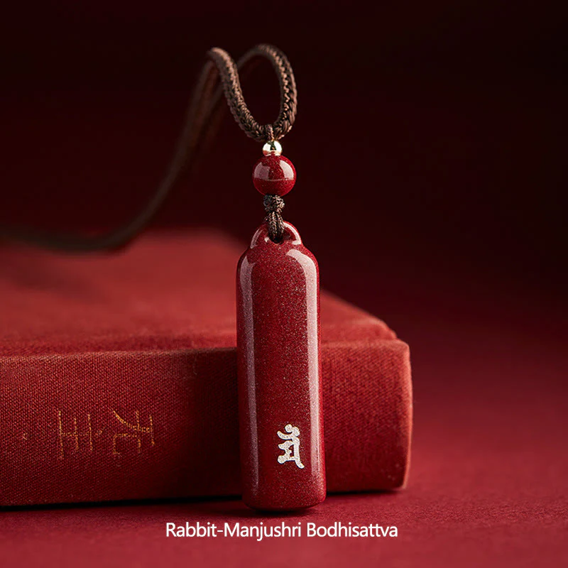 Chiński zodiak natalny budda cynober amulet ochrona sznurkowy naszyjnik wisior - Image 12