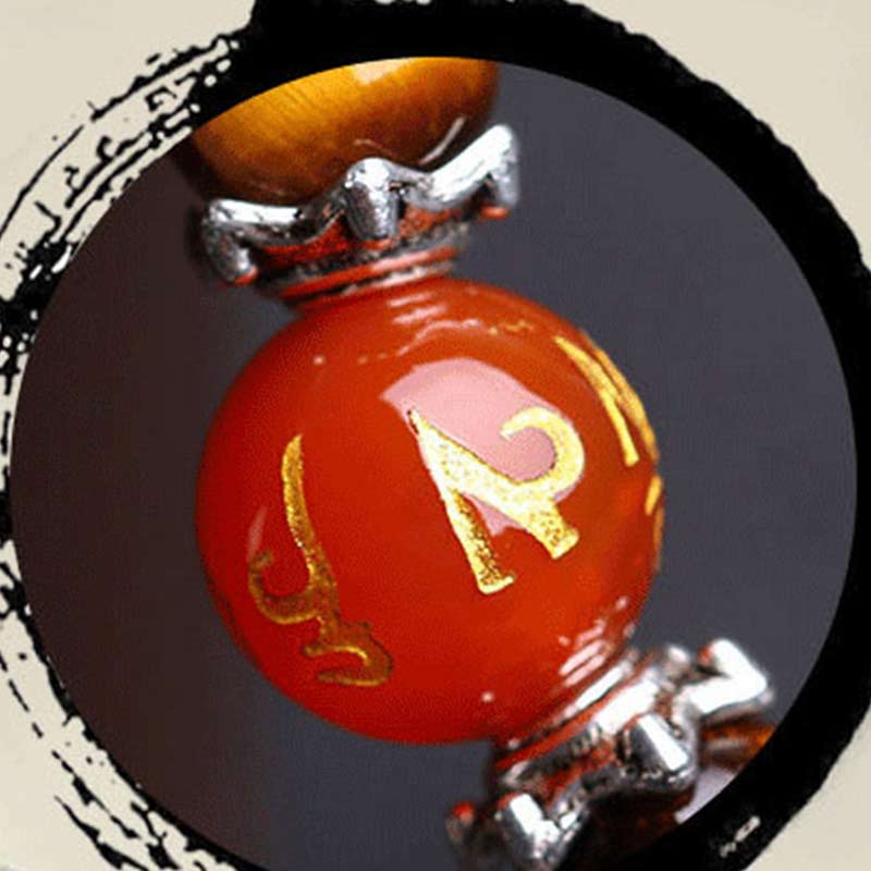 Chińskie Zodiak 108 Koraliki Czarny Obsydian Tygrysie Oko Fortune Mala Bransoletka - Image 8