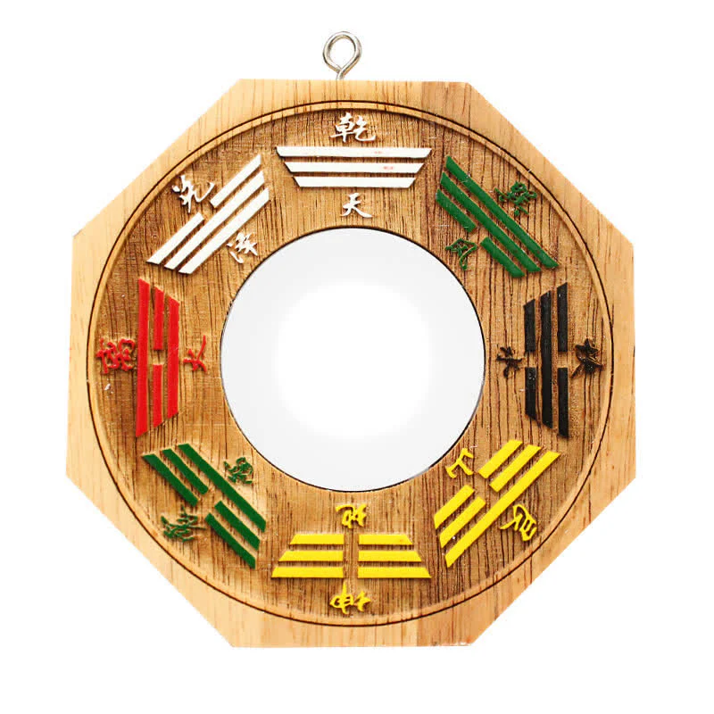 Feng Shui Bagua Mapa Peach Wood Równowaga Energii Lustro