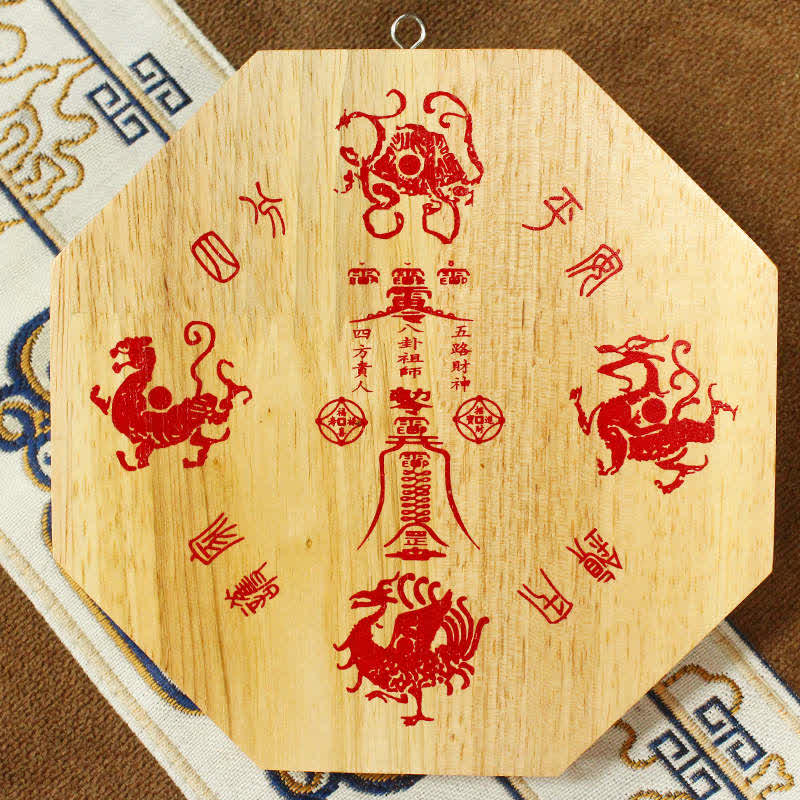 Feng Shui Bagua Mapa Peach Wood Równowaga Energii Lustro - Image 3