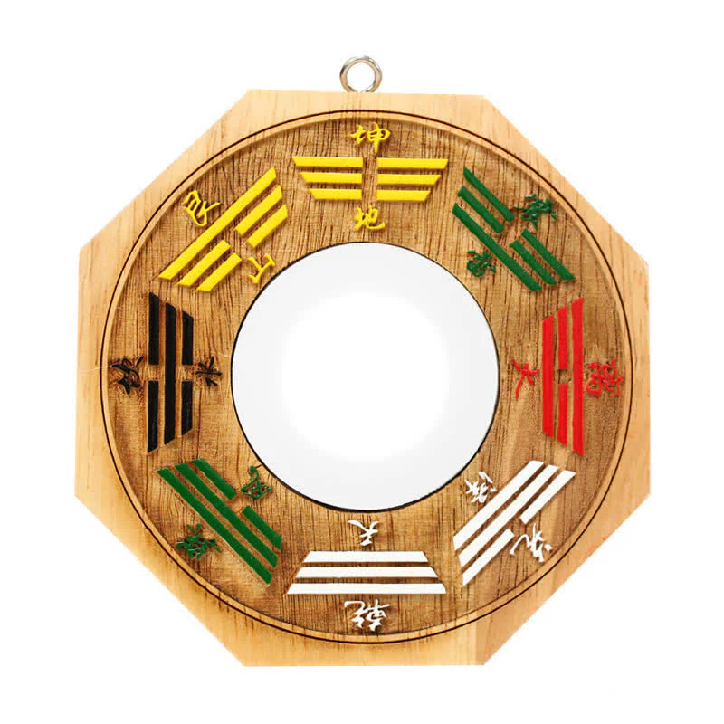 Feng Shui Bagua Mapa Peach Wood Równowaga Energii Lustro - Image 4