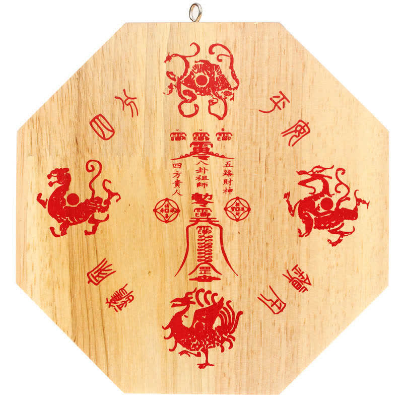Feng Shui Bagua Mapa Peach Wood Równowaga Energii Lustro - Image 7