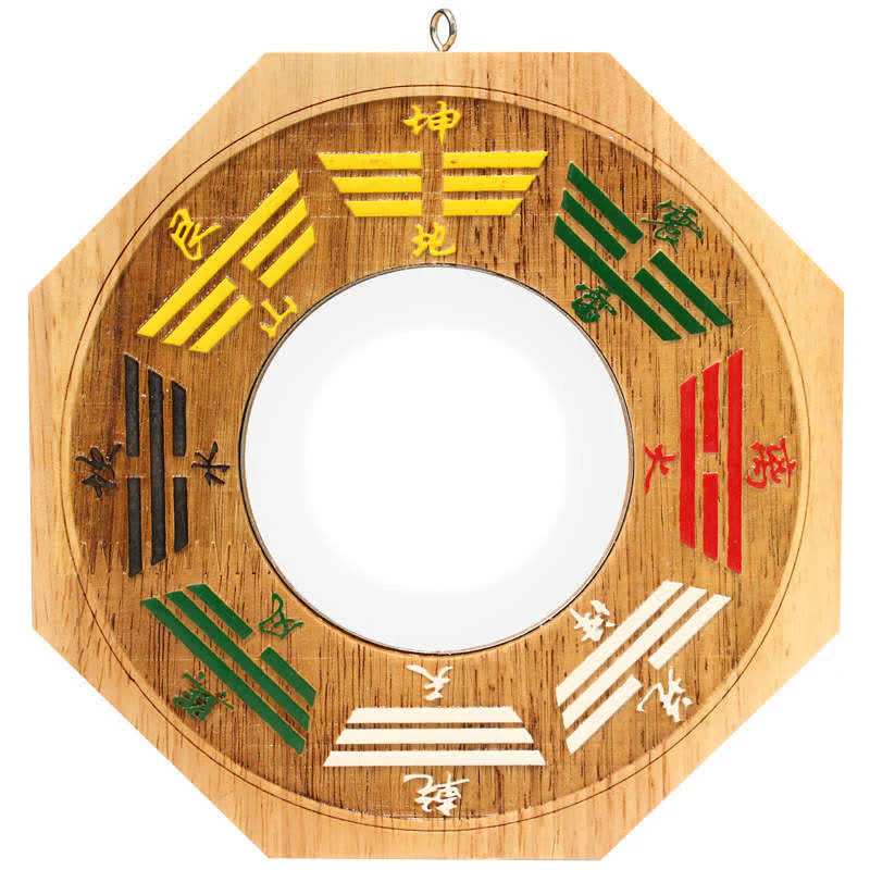 Feng Shui Bagua Mapa Peach Wood Równowaga Energii Lustro - Image 8