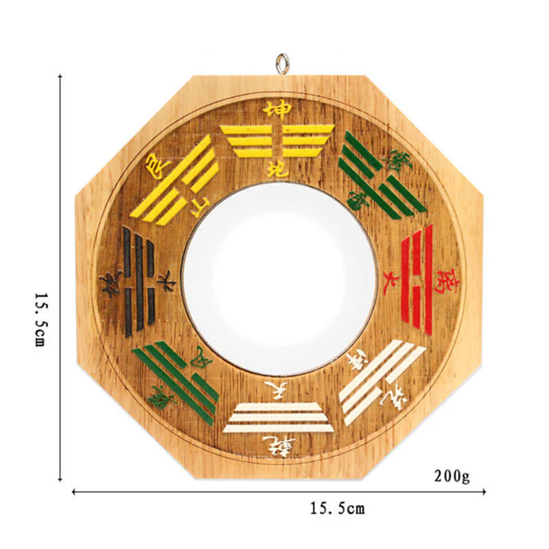 Feng Shui Bagua Mapa Peach Wood Równowaga Energii Lustro - Image 9