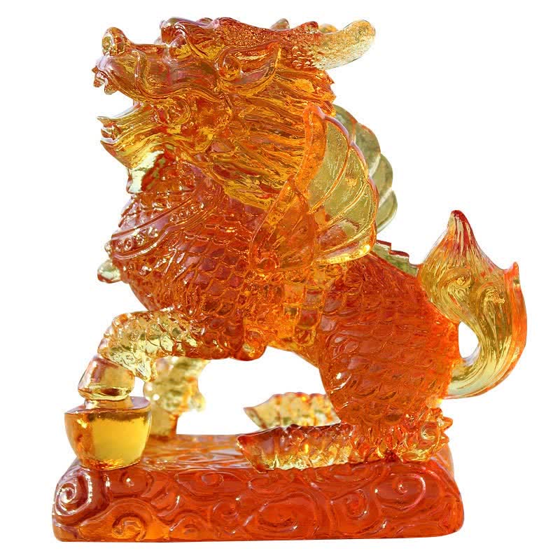 Feng Shui Kirin ręcznie robiony kryształowy element sztuki Liuli Fortune Home Office Decoration - Image 15