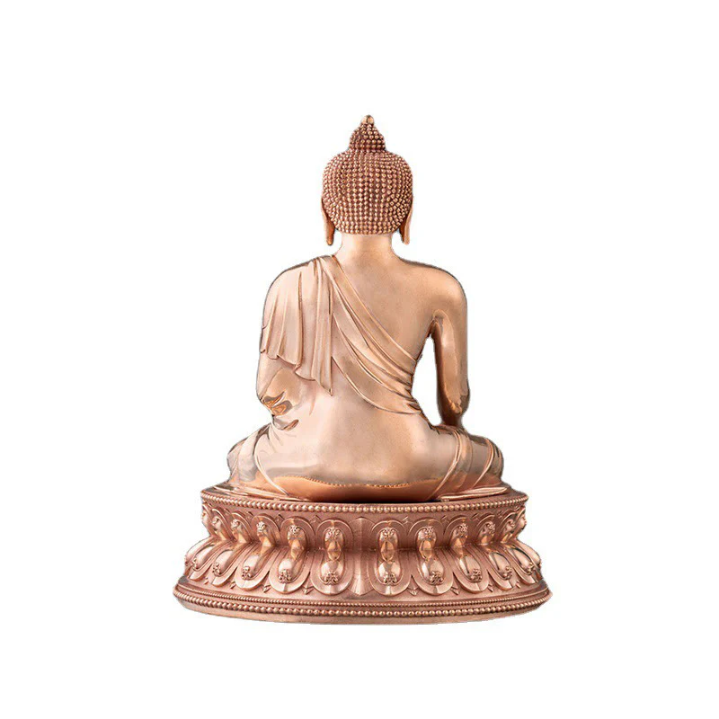 Figurka Buddy Gautama Shakyamuni Spokój Miedziana Statua Dekoracja Domu - Image 9