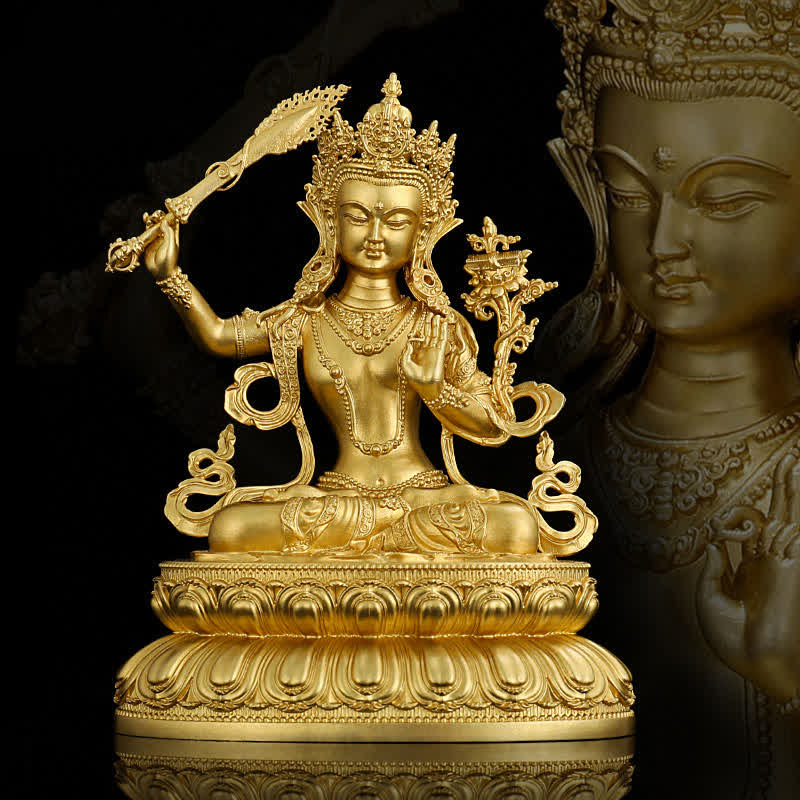 Figurka Buddy Medycyny Shakyamuni Amitabha Spokój Miedziana Statua Dekoracja Domu - Image 11
