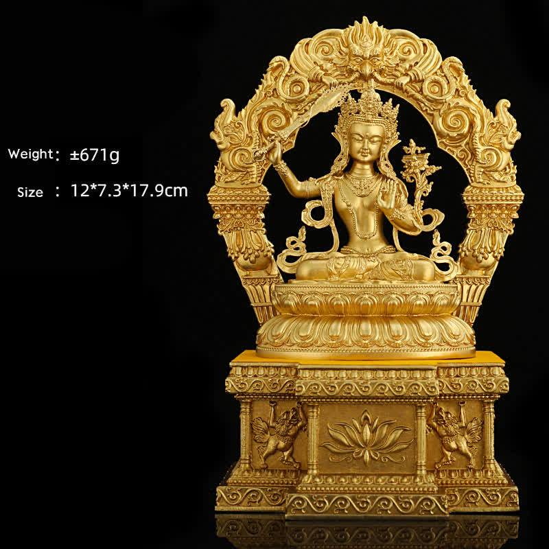 Figurka Buddy Medycyny Shakyamuni Amitabha Spokój Miedziana Statua Dekoracja Domu - Image 12