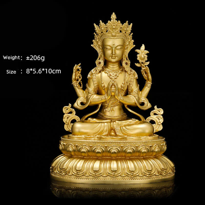 Figurka Buddy Medycyny Shakyamuni Amitabha Spokój Miedziana Statua Dekoracja Domu - Image 13
