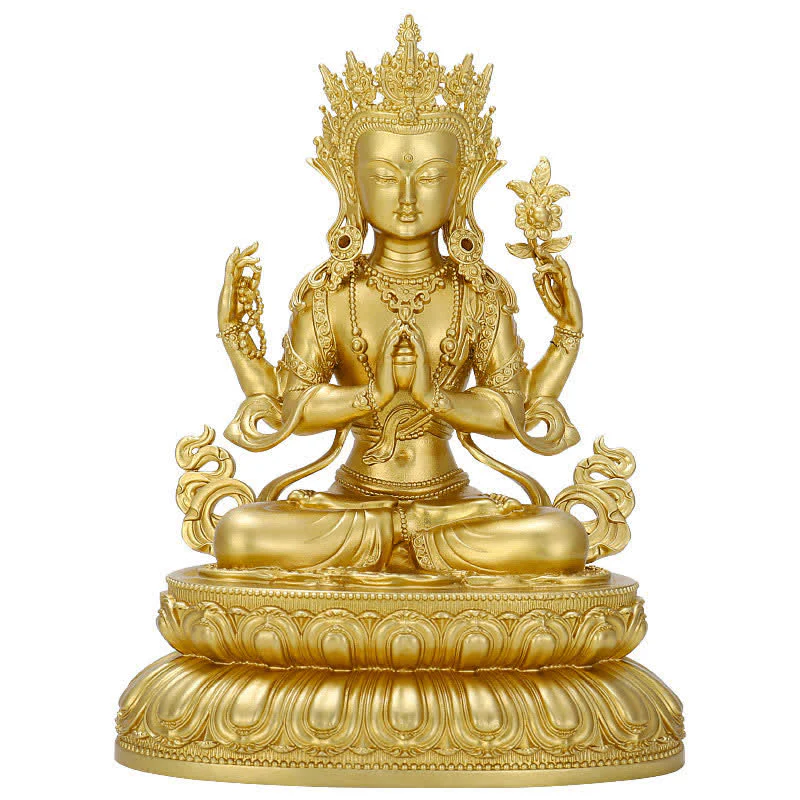 Figurka Buddy Medycyny Shakyamuni Amitabha Spokój Miedziana Statua Dekoracja Domu - Image 17