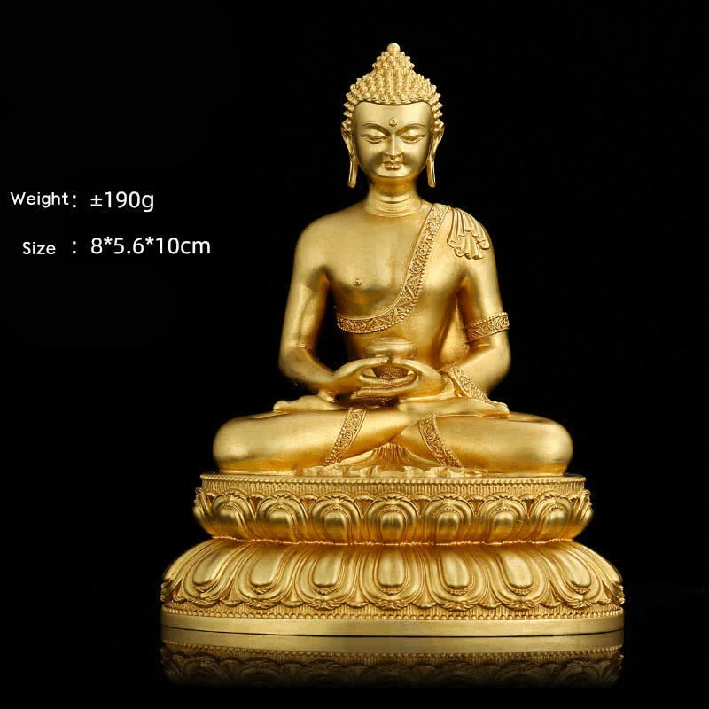 Figurka Buddy Medycyny Shakyamuni Amitabha Spokój Miedziana Statua Dekoracja Domu - Image 4