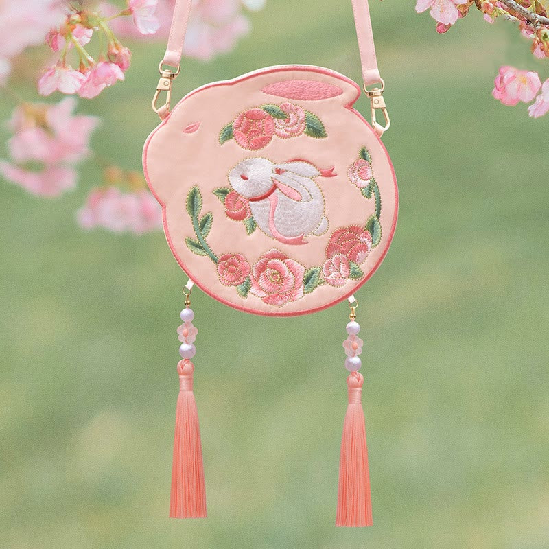 Haft Buddha Stones Szczęśliwa Panda Kot Shiba Inu Jeleń Królik Lis Kwiat Urocze Zwierzę Hanfu Torba Torebka Crossbody Torba Na Ramię - Image 32