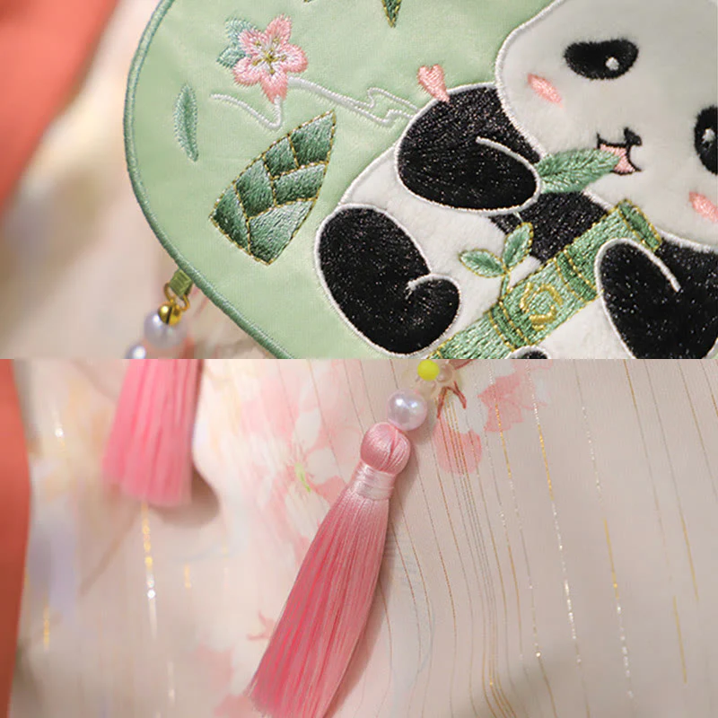 Haft Buddha Stones Szczęśliwa Panda Kot Shiba Inu Jeleń Królik Lis Kwiat Urocze Zwierzę Hanfu Torba Torebka Crossbody Torba Na Ramię - Image 7