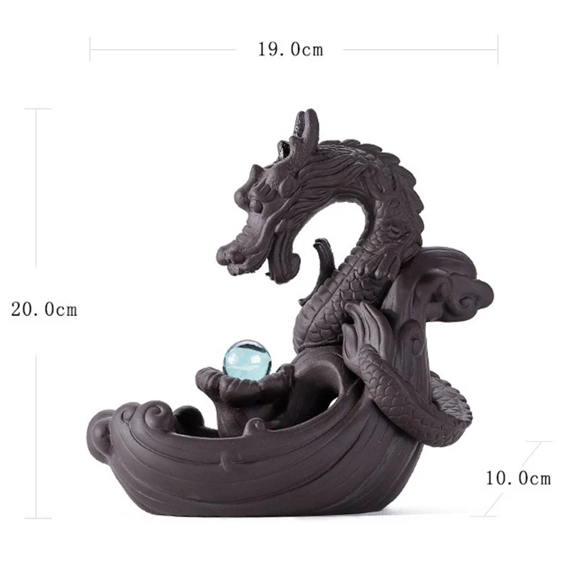 Kadzielnica kadzielna z Buddha Stones w stylu tybetańskim chroniąca smoka - Image 10