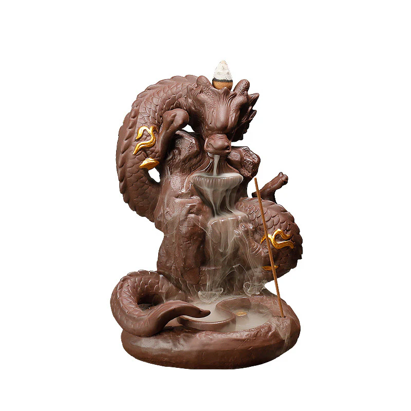 Kadzielnica kadzielna z Buddha Stones w stylu tybetańskim chroniąca smoka - Image 9