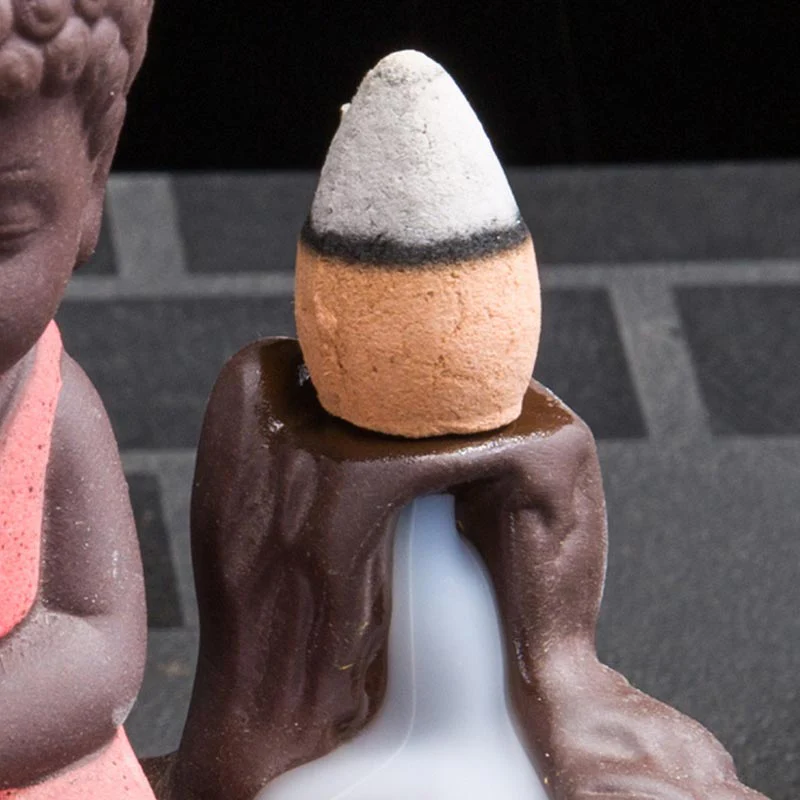 Kamienne Buddha Stones z przepływem wstecznym, fontanna dymna, ceramiczny palnik kadzidełkowy, dekoracja - Image 6
