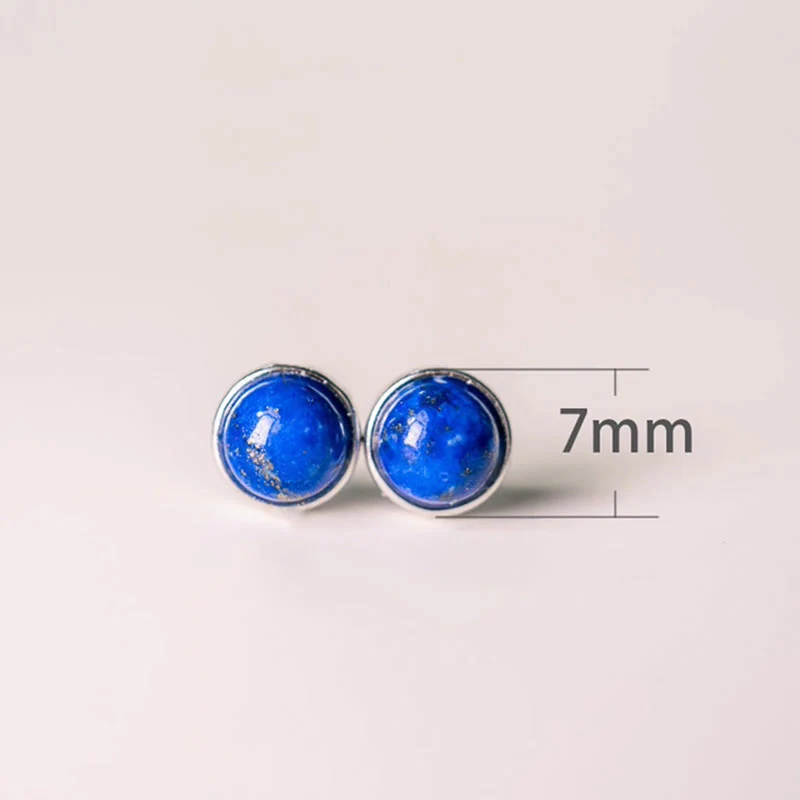 Kolczyki z Buddha Stones w stylu vintage, srebro próby 925, lazuryt, lapis lazuli, równowaga - Image 10