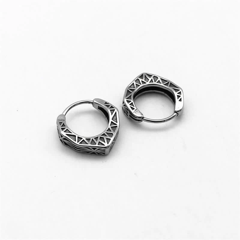 Kolczyki Viking Hoop Titanium Steel Balance - Image 10