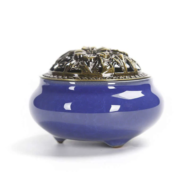 Kolorowy ceramiczny palnik kadzidełkowy z Buddha Stones - Image 12