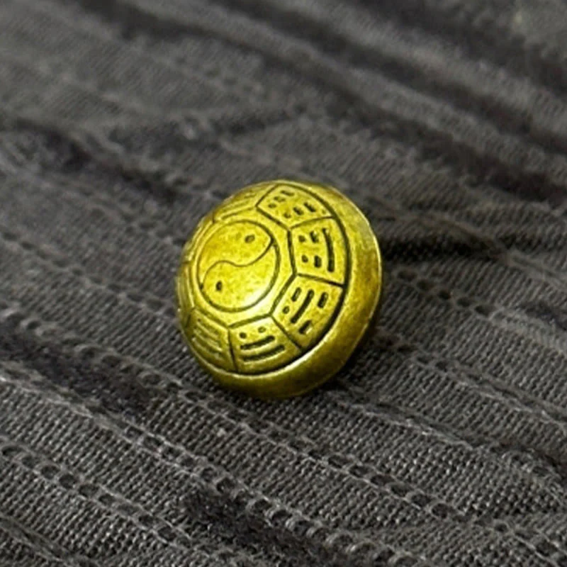 Koszula męska z bawełny i lnu z krótkim rękawem i letnim patchworkowym wzorem w Buddha Stones - Image 10