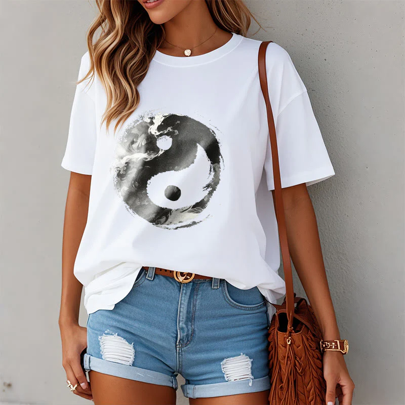 Koszulka z bawełny Buddha Stones Yin Yang - Image 2