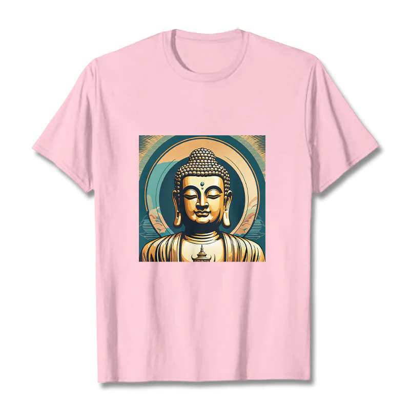 Koszulka z nadrukiem Buddha Stones Aura Golden Buddha - Image 12