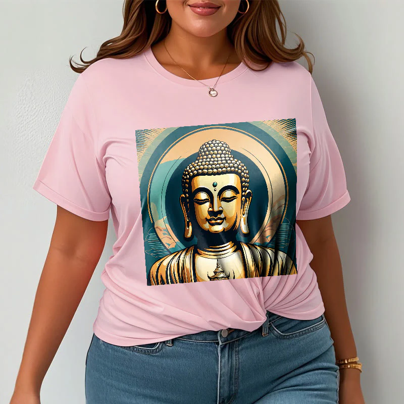 Koszulka z nadrukiem Buddha Stones Aura Golden Buddha - Image 13