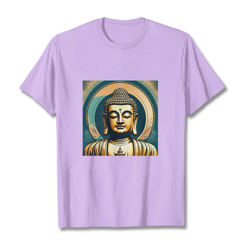 Koszulka z nadrukiem Buddha Stones Aura Golden Buddha - Image 16