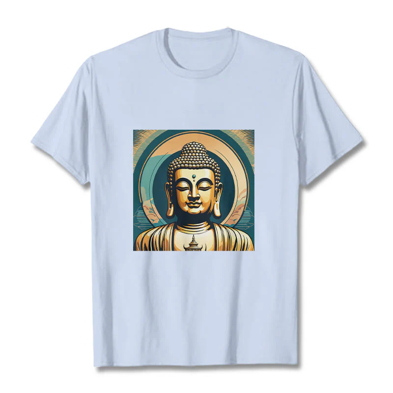Koszulka z nadrukiem Buddha Stones Aura Golden Buddha - Image 18