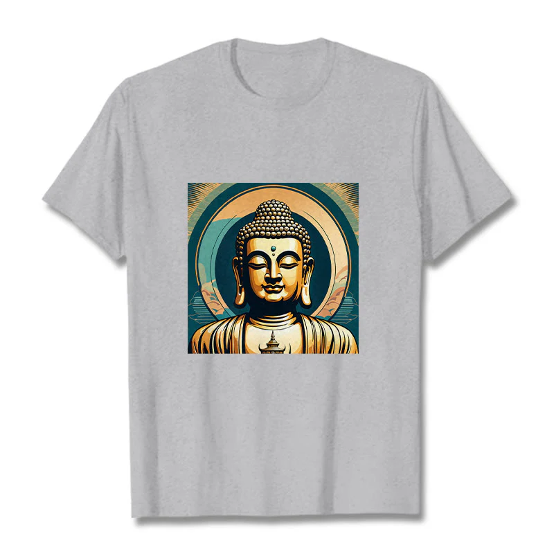 Koszulka z nadrukiem Buddha Stones Aura Golden Buddha - Image 19