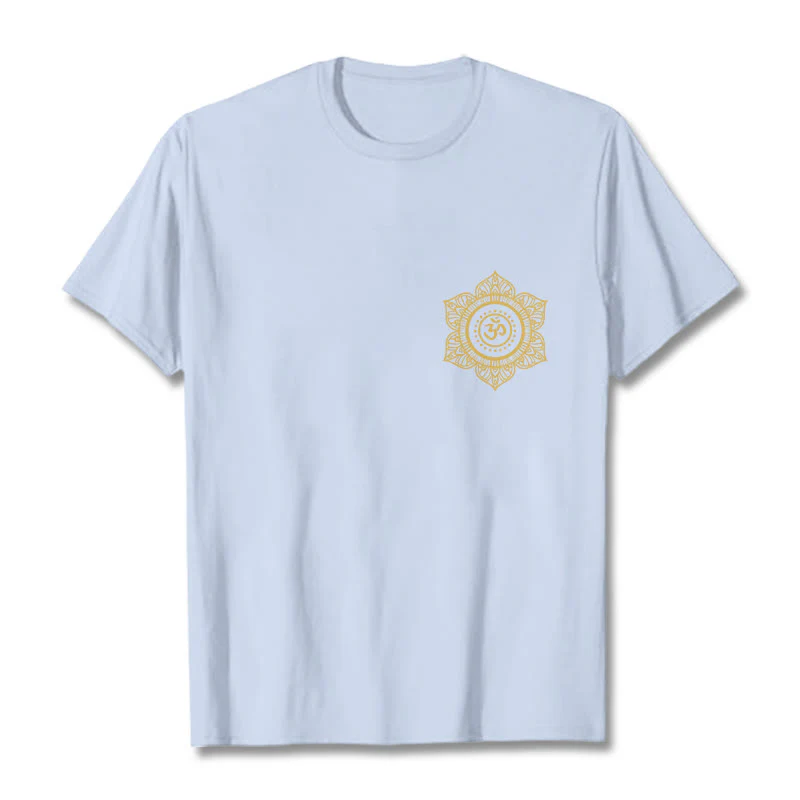 Koszulka z nadrukiem Buddha Stones Golden Mandala OM Pattern - Image 19