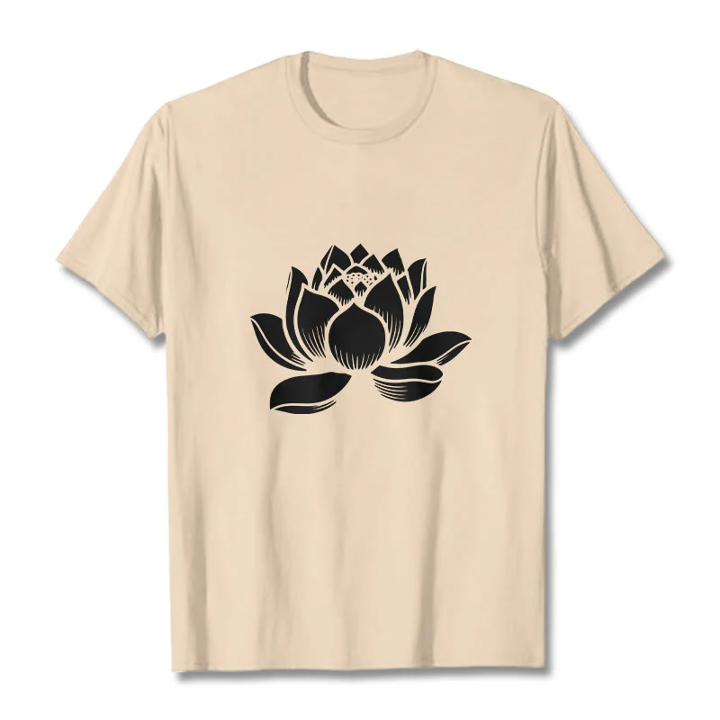 Koszulka z nadrukiem Buddha Stones Lotosu Kwiat T-shirt - Image 11