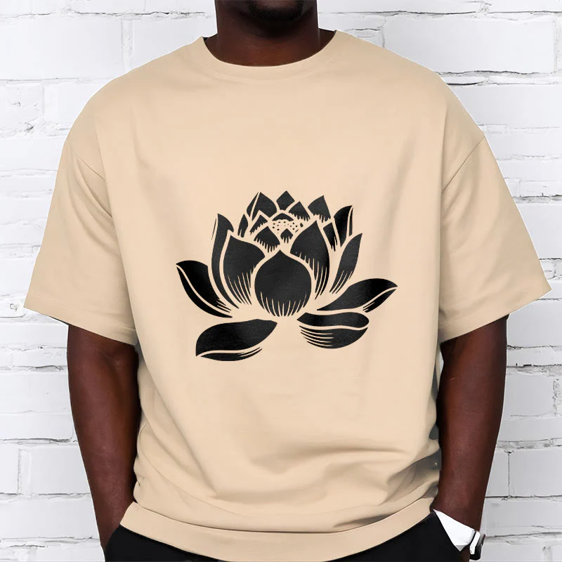 Koszulka z nadrukiem Buddha Stones Lotosu Kwiat T-shirt - Image 12