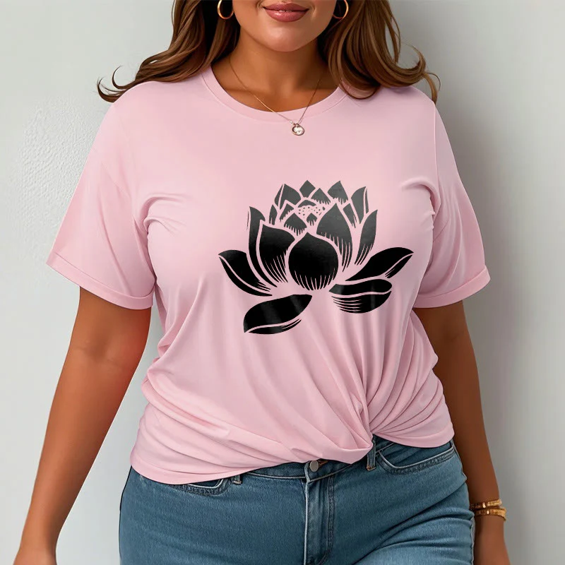 Koszulka z nadrukiem Buddha Stones Lotosu Kwiat T-shirt - Image 14