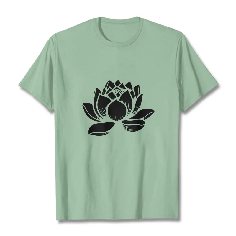 Koszulka z nadrukiem Buddha Stones Lotosu Kwiat T-shirt - Image 15