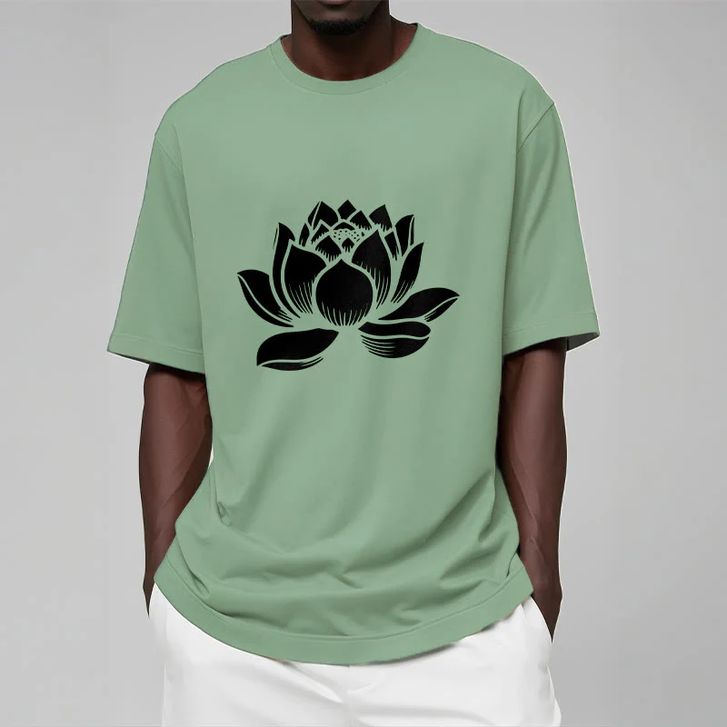 Koszulka z nadrukiem Buddha Stones Lotosu Kwiat T-shirt - Image 16