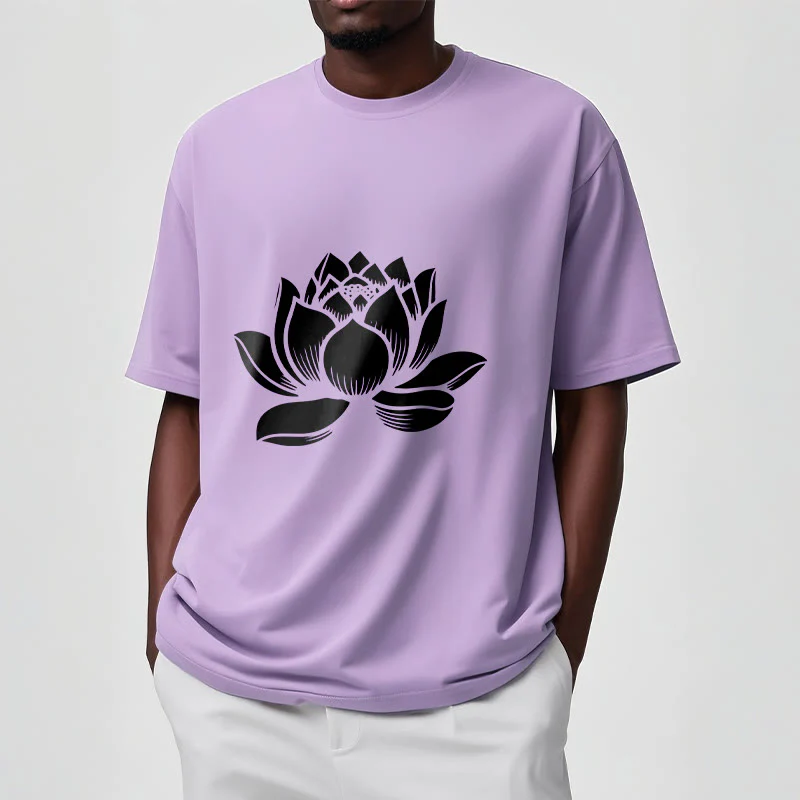 Koszulka z nadrukiem Buddha Stones Lotosu Kwiat T-shirt - Image 18