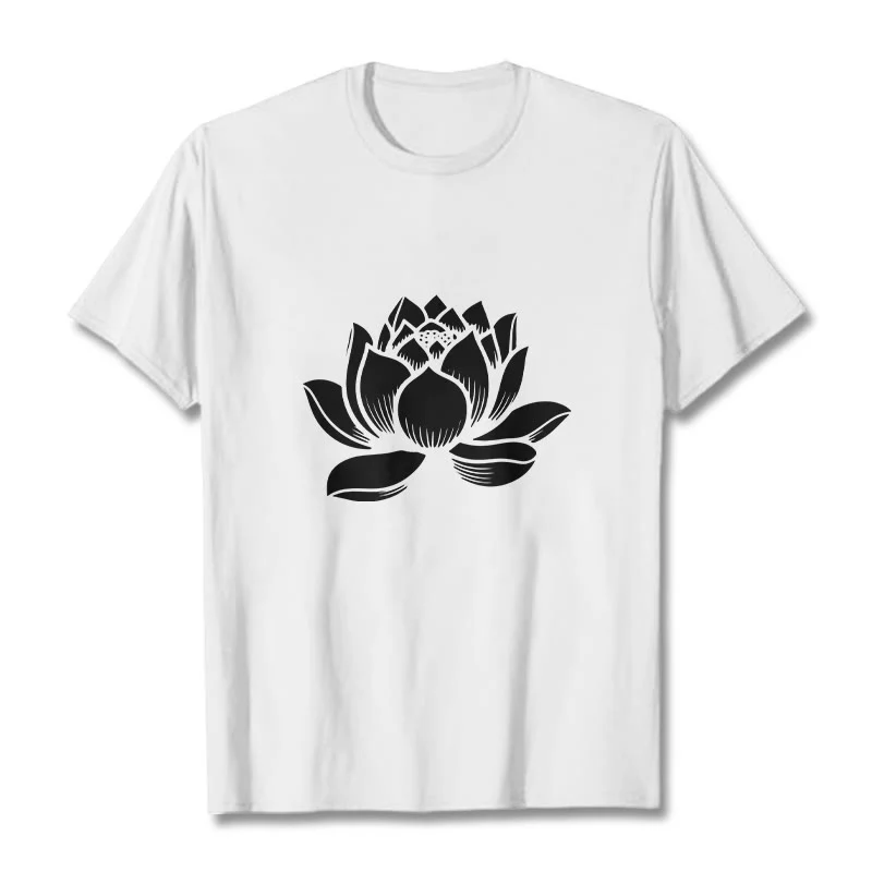 Koszulka z nadrukiem Buddha Stones Lotosu Kwiat T-shirt - Image 8