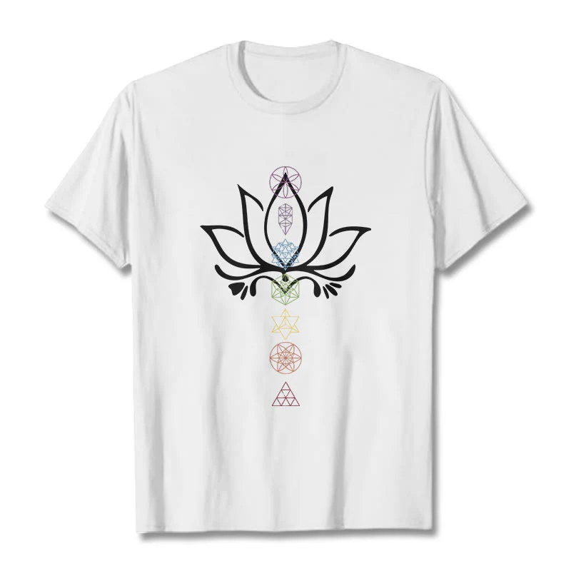 Koszulka z nadrukiem Buddha Stones Lotus Sacred Geometry - Image 6