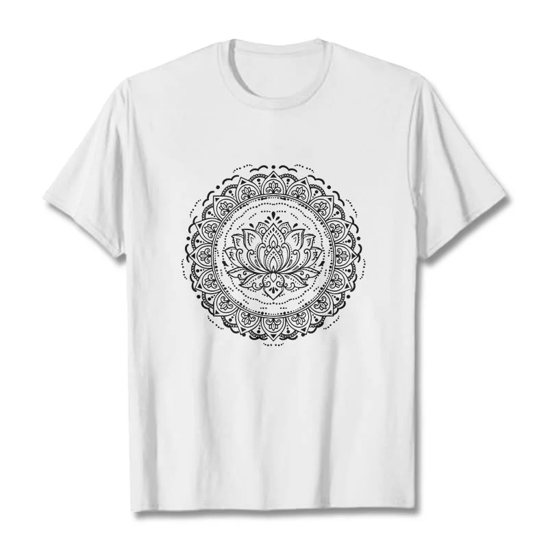 Koszulka z nadrukiem Buddha Stones Mandala Kwiat Lotosu