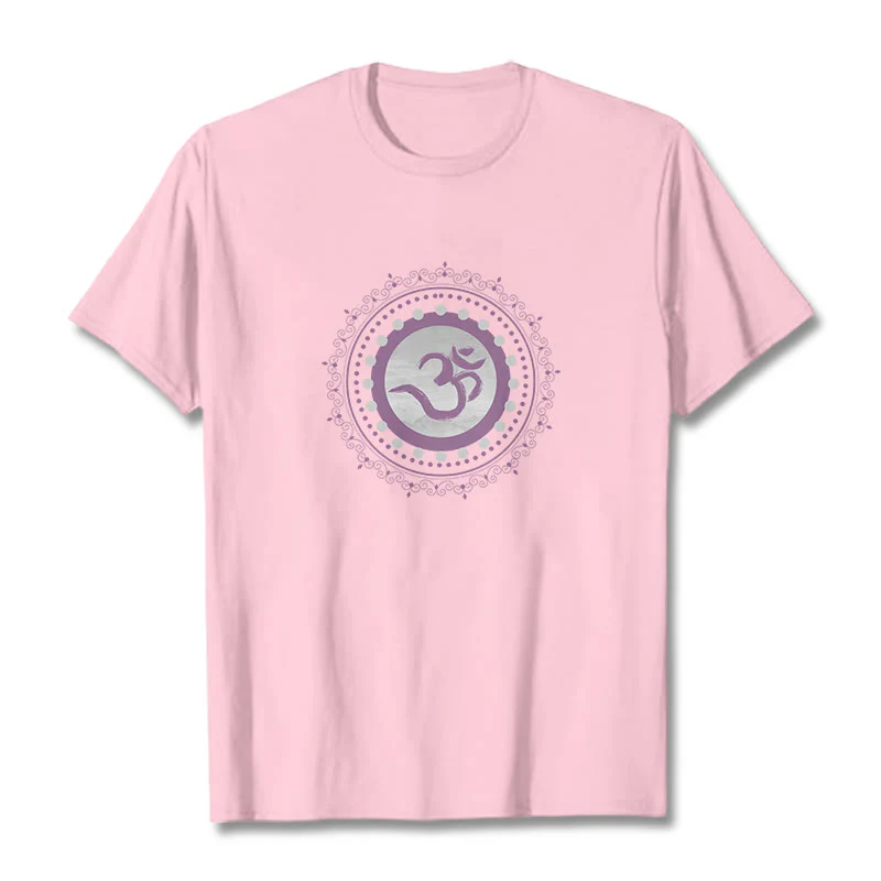 Koszulka z nadrukiem Buddha Stones Om Mandala Wzór Bawełna T-shirt - Image 12