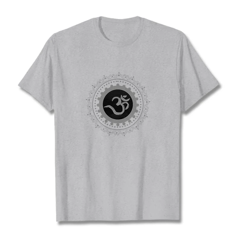 Koszulka z nadrukiem Buddha Stones Om Mandala Wzór Bawełna T-shirt - Image 16