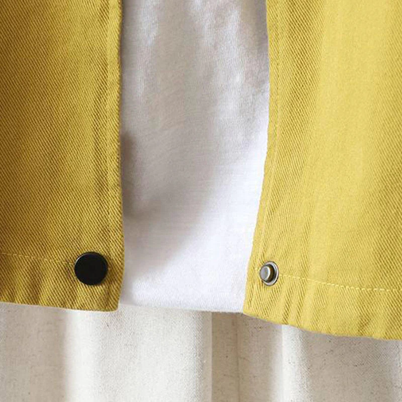 Kurtka damska z długim rękawem i kieszeniami "Buddha Stones Fall Button Down" - Image 13